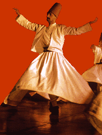 A man performing a traditional Turksih dance