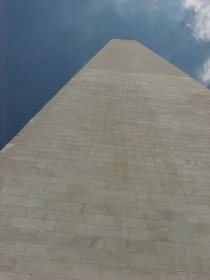 A view of the Washington Monument from its base