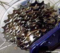 A set of bicycle gears