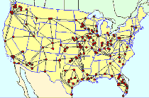 A map of U.S. electric control area operators