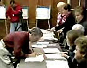 Voters at the polls