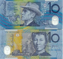 Australia's $10 plastic bill with its see-through window