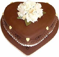 A heart-shaped chocolate
cake is one gift to give and to get for Valentine's
Day