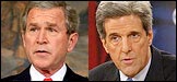 President George W. Bush, and Senator John Kerry