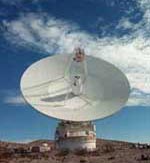 A satellite dish that receives signals from NASA spacecraft