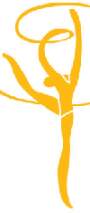 A modern illustration symbolizing the Gymnastics Rhythmic event.