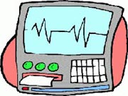 An illustration of an EKG machine.
