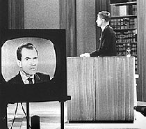 Richard Nixon and John F. Kennedy opened the door to presidential debates on television.