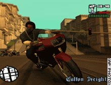 A screenshot from another pirated video game, Grand Theft Auto: San Andreas.