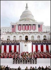 The Capitol Building during President-elect Ronald Reagan's swearing-in.