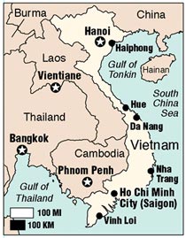 Map of Indochina.