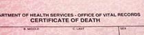 A Certificate of Death.
