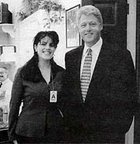 President Bill Clinton faced possible impeachment based on testimony, like that of Monica Lewinsky, during a grand jury trial.