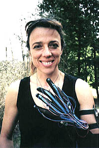  The Lady's Glove, created by Laetitia Sonami in 1991, allows Sonami to perform music through natural and expressive finger, wrist, and arm movements,.