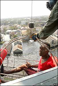 Thousands of National Guardsmen have lent a hand rescuing Katrina survivors.