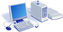 Computers contain components related to Input, Output, Processing, and Storage.